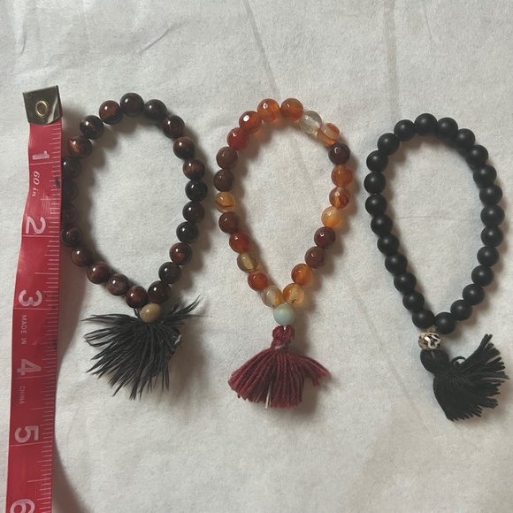 5 bracelet bundle: rose quartz, Tiger's eye, ; new without tags - Picture 6 of 14